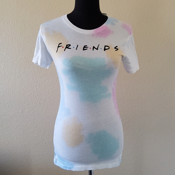 New FRIENDS Multicolor Tie-Dye Kids Tee T-Shirt Size 10/12 Medium - Picture 1 of 6